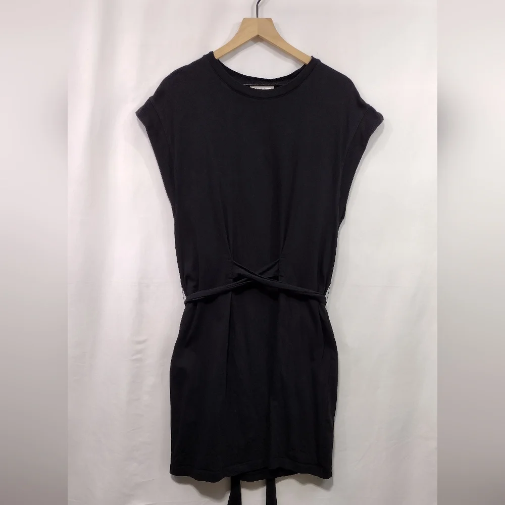 Vince Tie Waist Casual Dress Women's L Black Comfy Minimalist Vacation Office - Picture 2 of 9